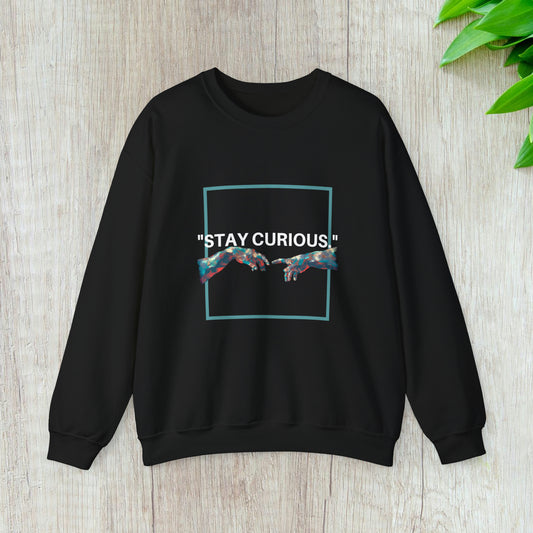 STAY CURIOUS - Men Crewneck Sweatshirt